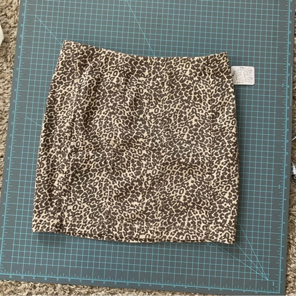 Free People Leopard Print Skirt - Black and Tan - Picture 3 of 11